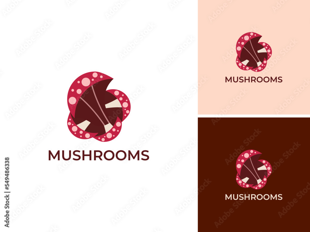 ILLUSTRATION ABSTRACT MUSHROOM LOGO ICON MODERN DESIGN VECTOR ILLUSTRATION ABSTRACT MUSHROOM LOGO ICON MODERN DESIGN VECTOR