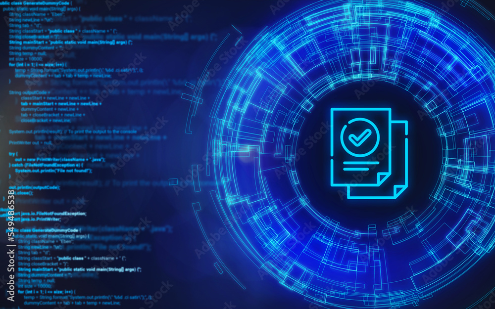 Obraz premium Secure information files placed on the Internet.