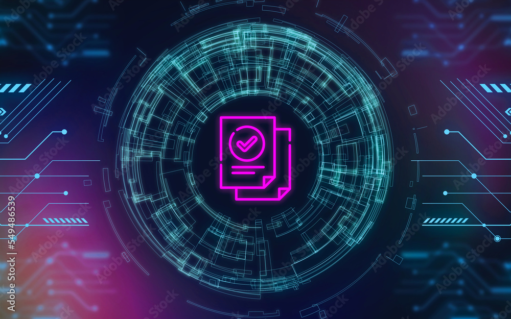 Obraz premium Transferring data files over Internet connections. Online security.