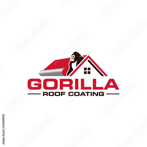 Roof coating logo design template