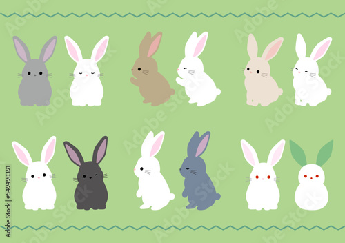 ウサギのイラストセット