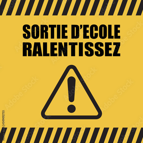 Logo sortie d'école ralentissez.