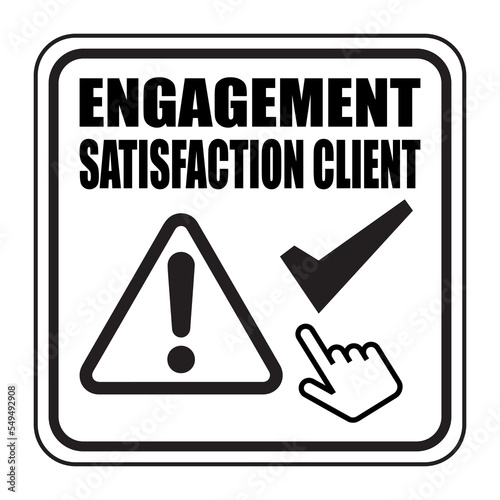 Logo engagement satisfaction client.