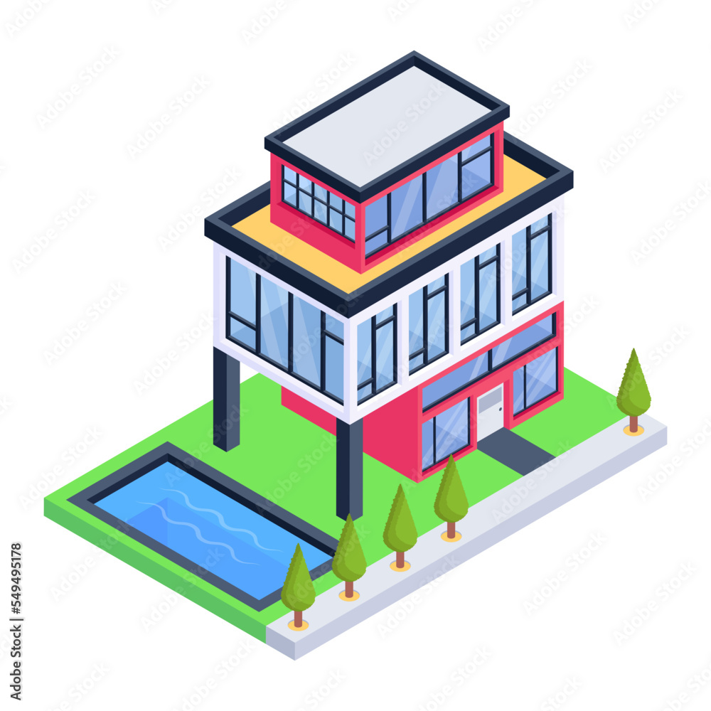 Grab this amazing isometric icon of house Grab this amazing isometric icon of house