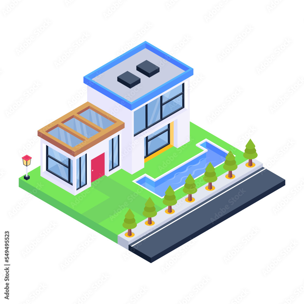 Grab this amazing isometric icon of house Grab this amazing isometric icon of house