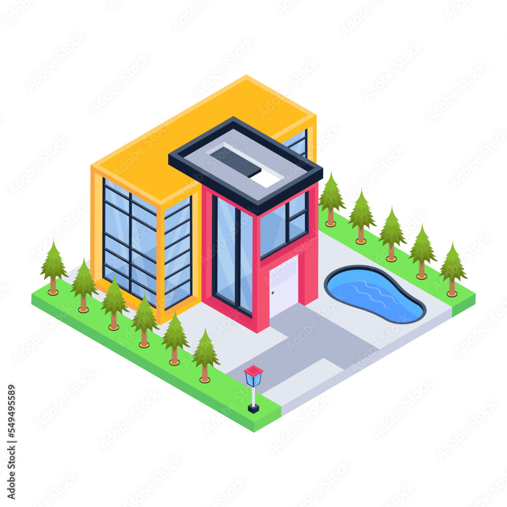 Grab this amazing isometric icon of house 