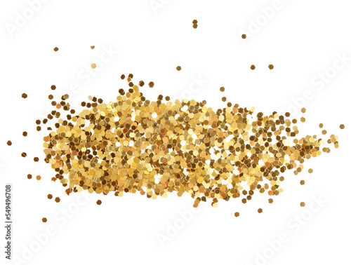 PNG gold confetti dot element on transparent background.