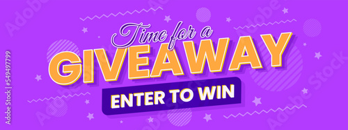 Giveaway contest event lucky creative banner design vector