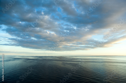 Gulf of Riga Colorful Sunset Clouds