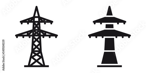 ofvs242 OutlineFilledVectorSign ofvs - electric power transmission vector icon . electric tower sign . isolated transparent . outline and filled version . AI 10 / EPS 10 . g11582