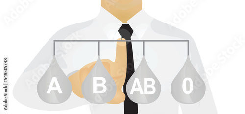 Human blood types. vector illustration