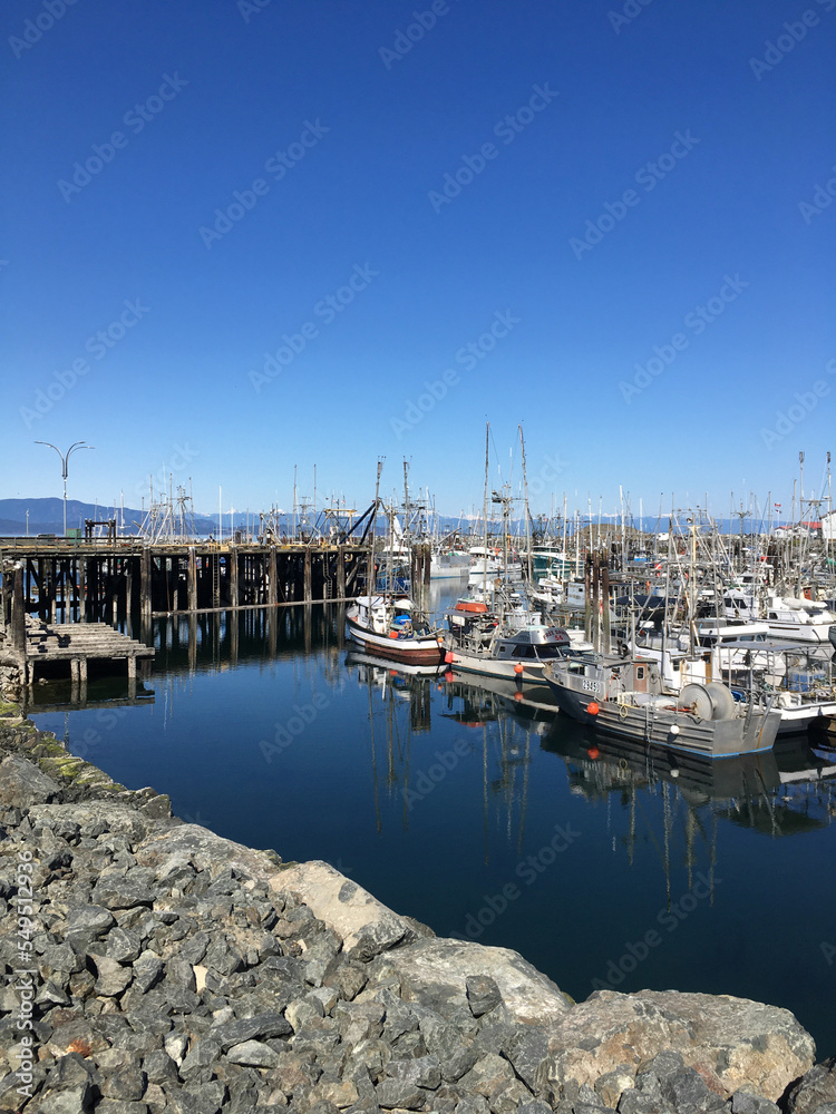 French Creek Harbour in Parksville on the East Coast of Vancouver Island, British Columbia, Canada