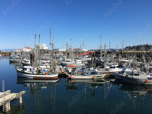 French Creek Harbour in Parksville on the East Coast of Vancouver Island, British Columbia, Canada photo