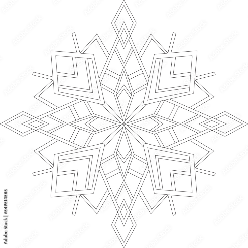 Christmas snowflake coloring book doodling Christmas snowflake coloring book doodling