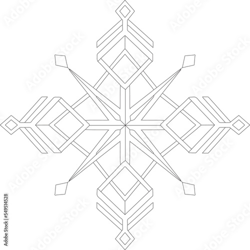 coloring book christmas snowflake doodling mandala