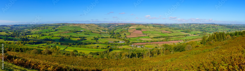 Panorama of countryside in Brecon Beacons National Park