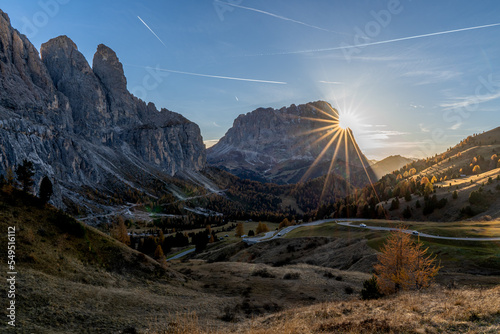 Passo Gardena , Dolomity, Italy, Włochy, Tyrol , Alpy