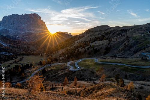 Passo Gardena , Dolomity, Italy, Włochy, Tyrol , Alpy