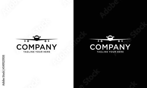 Plane icon logo vector illustration, plane departure modern symbol design