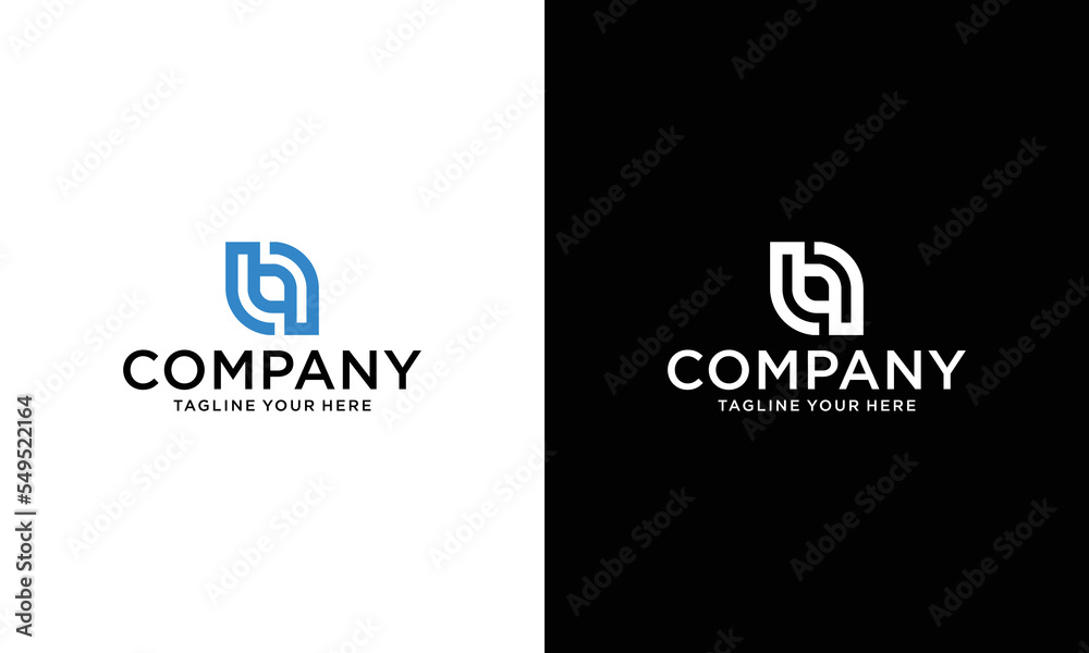 Fototapeta premium letters bq linked lines logo vector