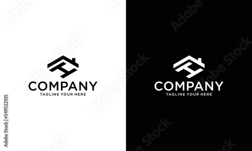 home logo design, the letter "H" is designed to be a symbol or Icon of the house vector