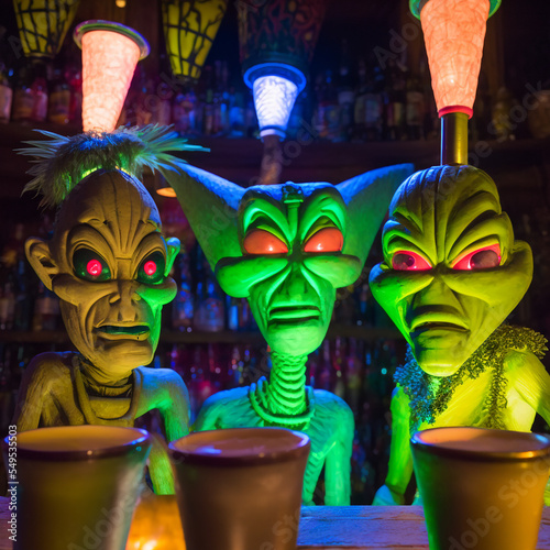 Sci-fi cantina with aliens