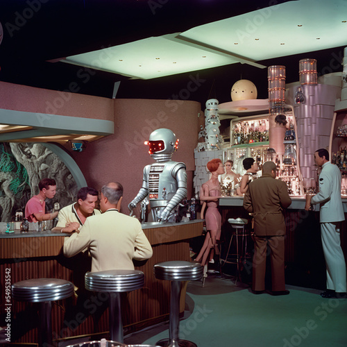 Sci-fi cantina with aliens