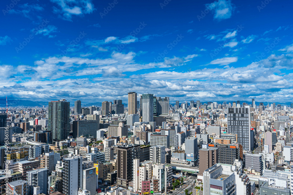 Fototapeta premium 大阪の通天閣から見る昼の大阪の風景