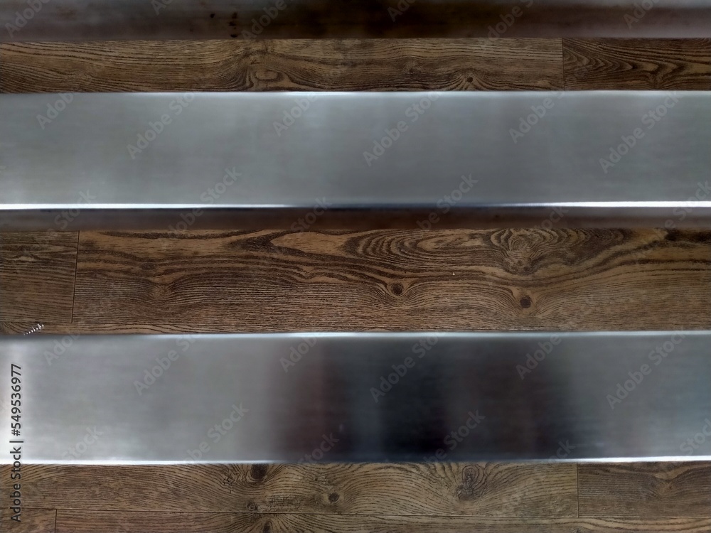 stainless steel plate on wood stainless steel plate on wood