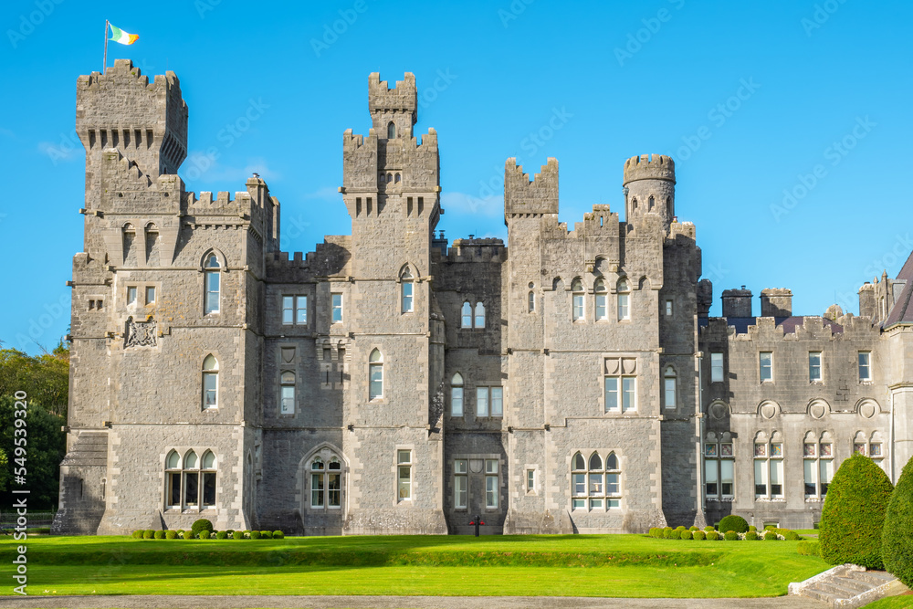 Medieval Ashford Castle. County Mayo, Ireland