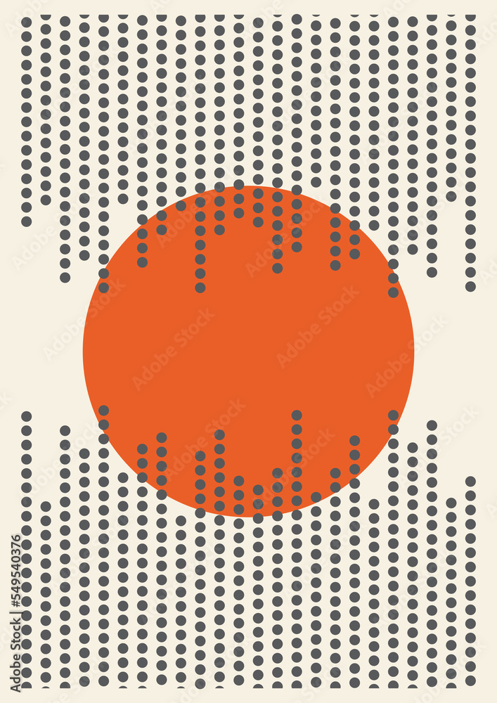 Retro sun print minimalist printable wall art.