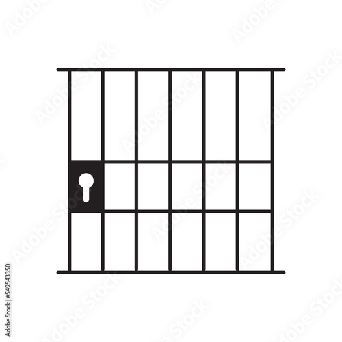 prison icon or Prisoner  crime  icon vector on white background. for web app banner logo design