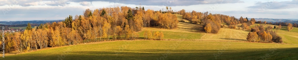Fototapeta premium autumn scenery from Bohemian and Moravian highland