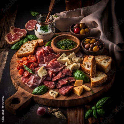 Delicious cold cuts platter