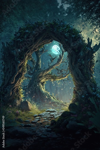 Magical portal in the fantasy forest © Henry Letham