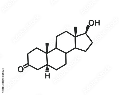 Structural chemical formula of dihydrotestosterone 