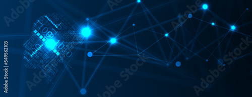 Conceptual technology illustration of artificial intelligence