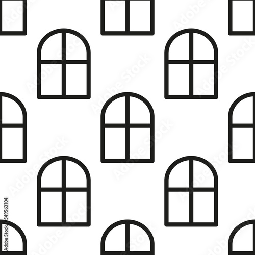 Seamless vector pattern with windows