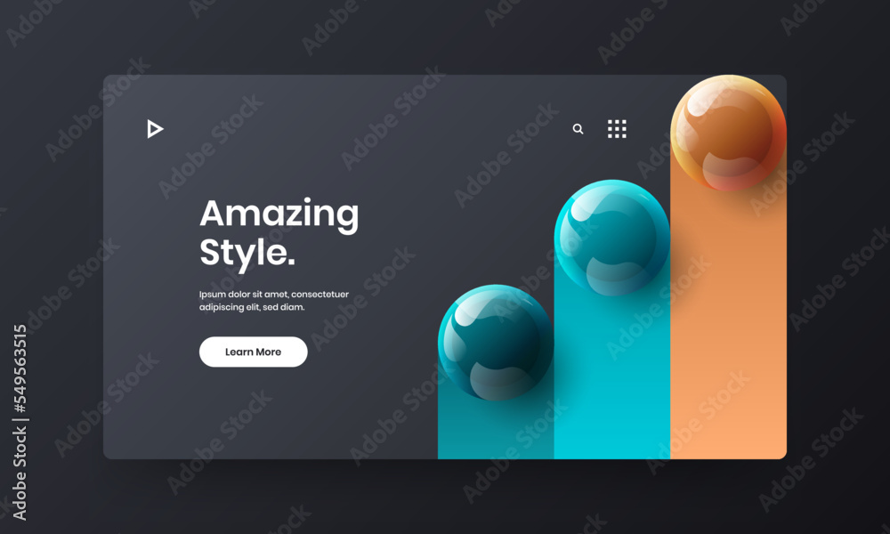 Clean banner design vector concept. Premium 3D spheres book cover layout. Clean banner design vector concept. Premium 3D spheres book cover layout.