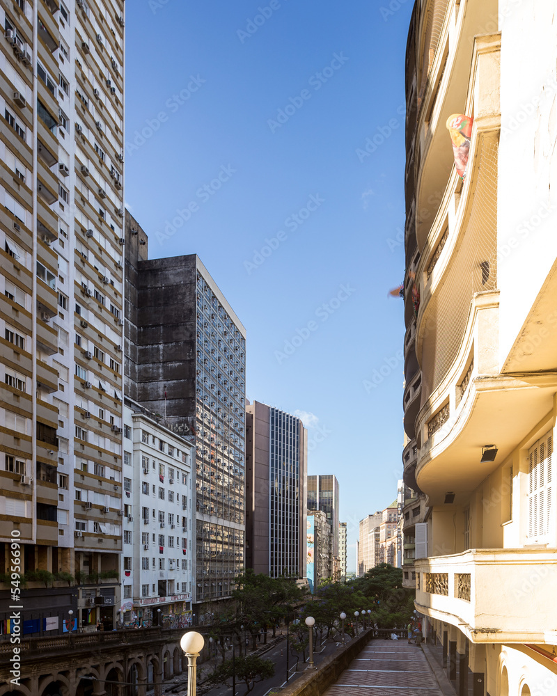 Porto Alegre/Rio Grande do Sul/Brazil - November 26, 2022: Borges de Medeiros Avenue