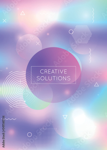 Holographic Texture. Round Poster. Minimalist Presentation. Light Iridescent Magazine. Simple Dots. Violet Shiny Background. Digital Pattern. Summer Flyer. Purple Holographic Texture