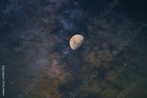 Noche de estrellas y luna  photo