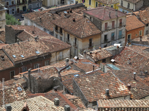 Antrodoco Roofs View in Lazio, Italy photo