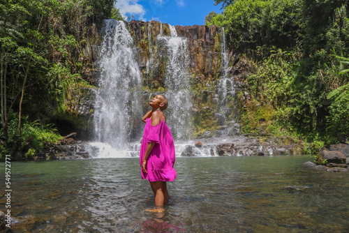 girl in the waterfall