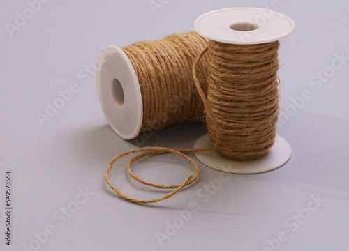 Rope Roll isolated in a gray background.