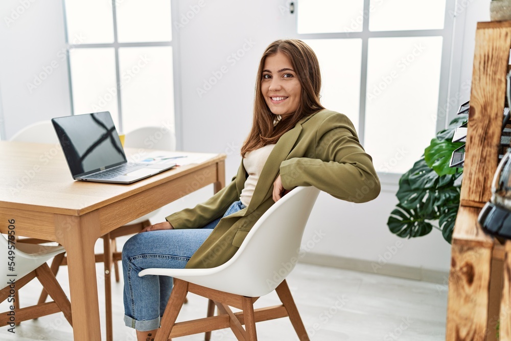 Young hispanic woman smiling confident working at office Young hispanic woman smiling confident working at office