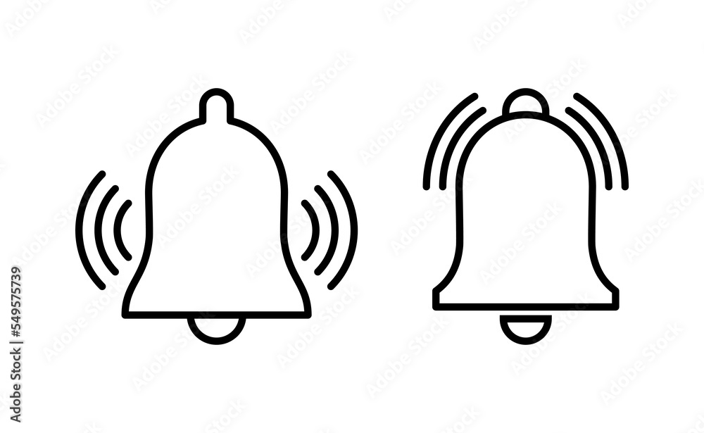Bell Icon vector for web and mobile app. Notification sign and symbol for web site design Bell Icon vector for web and mobile app. Notification sign and symbol for web site design
