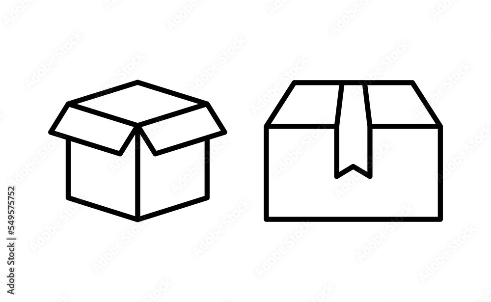 Box icon vector for web and mobile app. box sign and symbol, parcel, package Box icon vector for web and mobile app. box sign and symbol, parcel, package