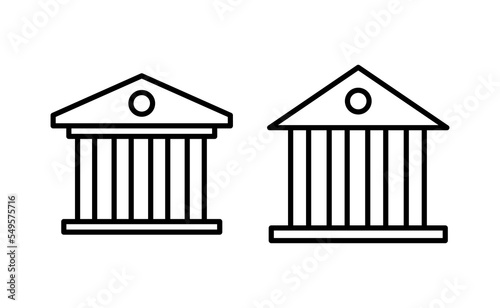 Bank icon vector for web and mobile app. Bank sign and symbol, museum, university