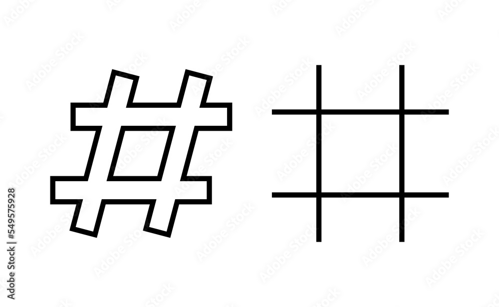 Obraz premium Hashtag icon vector for web and mobile app. hashtag sign and symbol